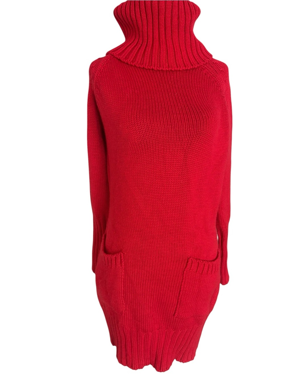 Barbour Myrtle Roll neck red wool dress